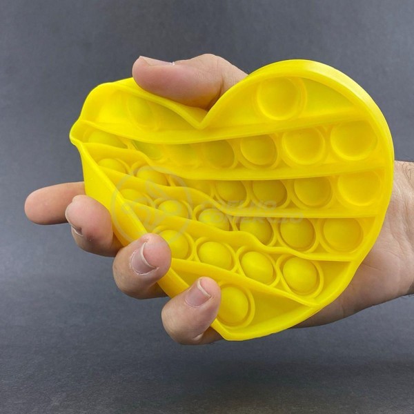Encontraproduto.com.br - Pop It Coração Anti Stress Bolha Amarelo