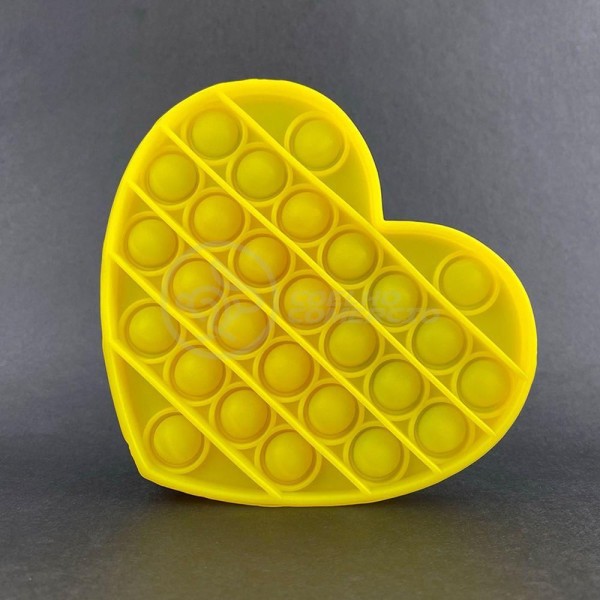 Encontraproduto.com.br - Pop It Coração Anti Stress Bolha Amarelo