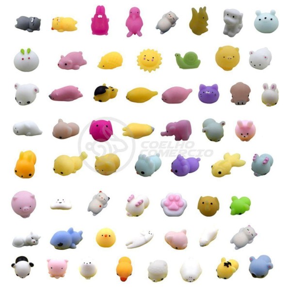 Encontraproduto.com.br - Bichinhos Squishy Mochi Fidget Silicone Sensorial Relaxa