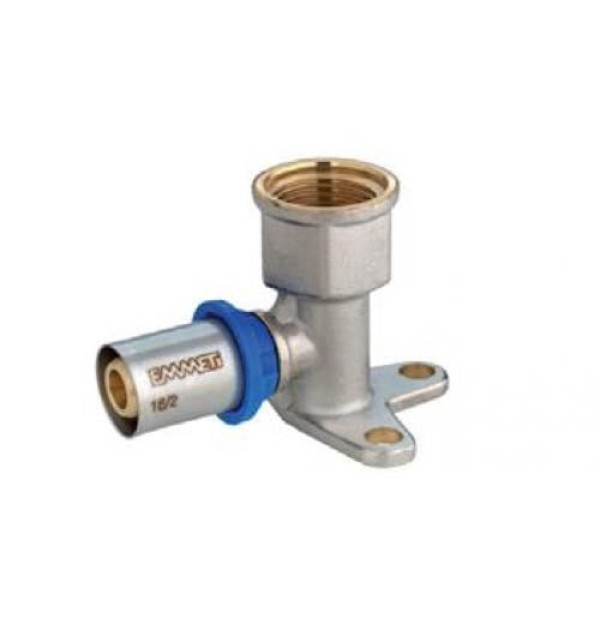 Cotovelo Fêmea com Flange para Água Prensar Emmeti