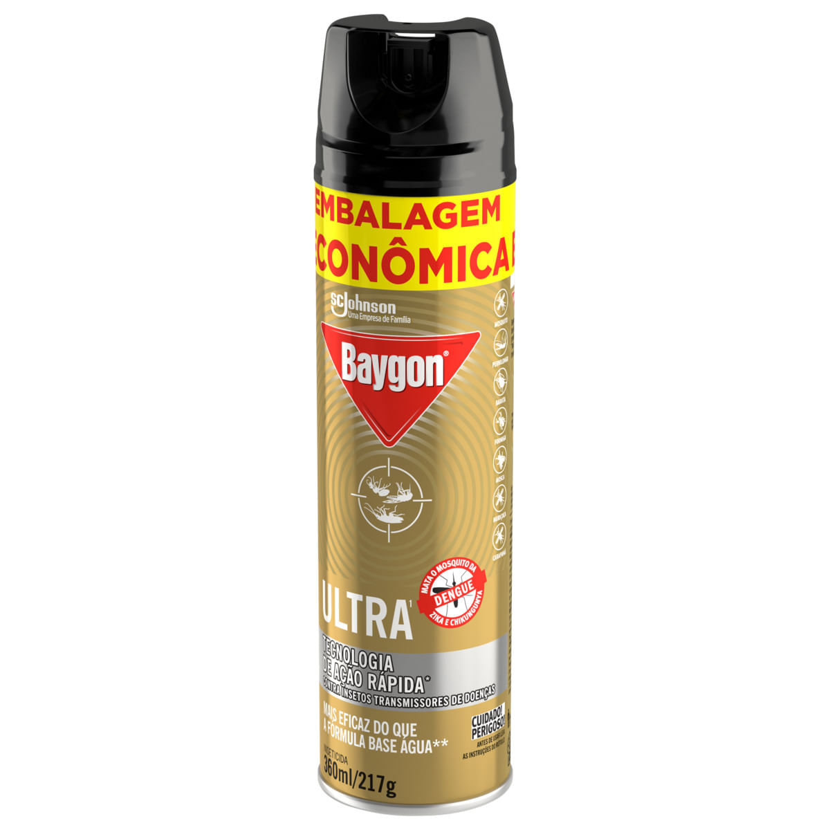 Encontraproduto.com.br - Inseticida Aerossol Baygon Ultra Embalagem Econômica 360ml