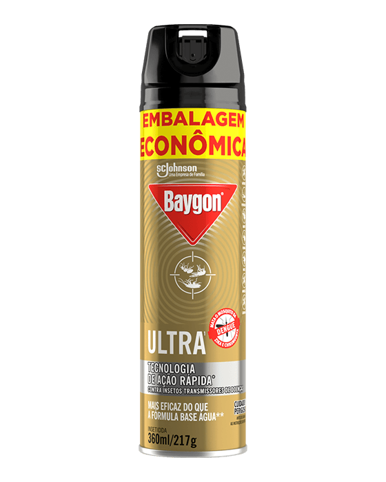 Encontraproduto.com.br - Inseticida Aerossol Baygon Ultra Embalagem Econômica 360ml