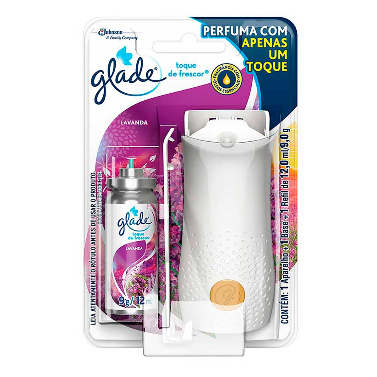 Aparelho Odorizador Toque de Frescor Lavanda + Refil 12ml Glade