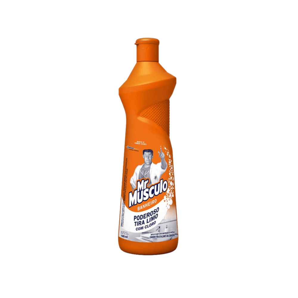 Encontraproduto.com.br - Limpador Mr. Músculo p/ Uso Geral Banheiro Tira-Limo c/ Cloro Squeeze 500ml
