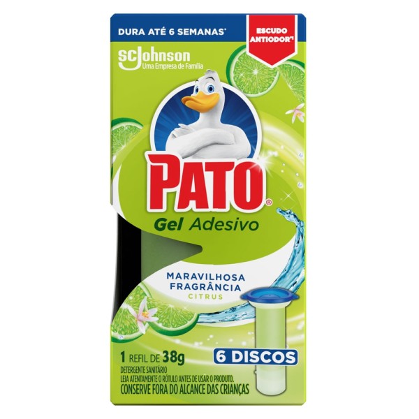 Encontraproduto.com.br - Gel Adesivo Fragrância Citrus com Aplicador Pato 1 Unidade