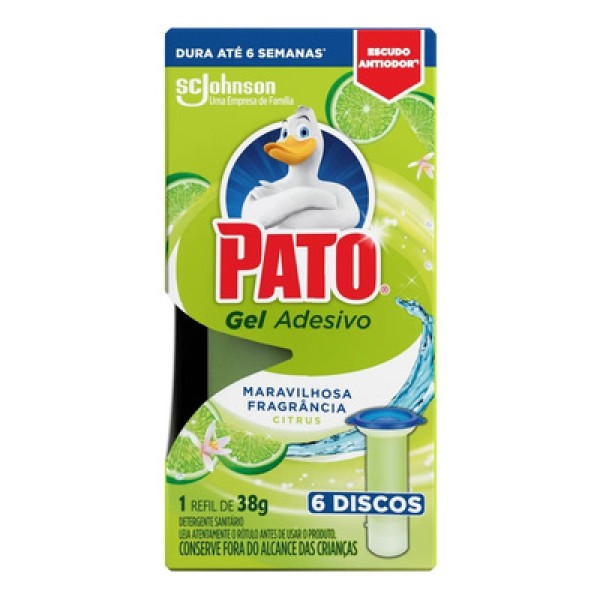 Encontraproduto.com.br - Gel Adesivo Fragrância Citrus com Aplicador Pato 1 Unidade