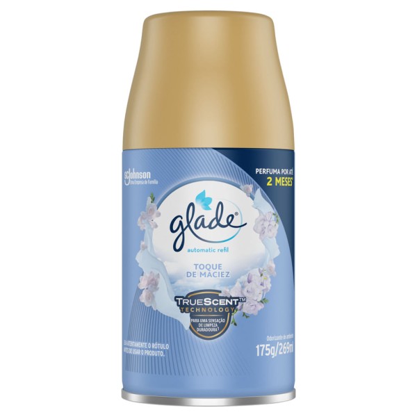 Encontraproduto.com.br - Desodorizador Glade Automatic Spray Refil Toque de Maciez 269 ml
