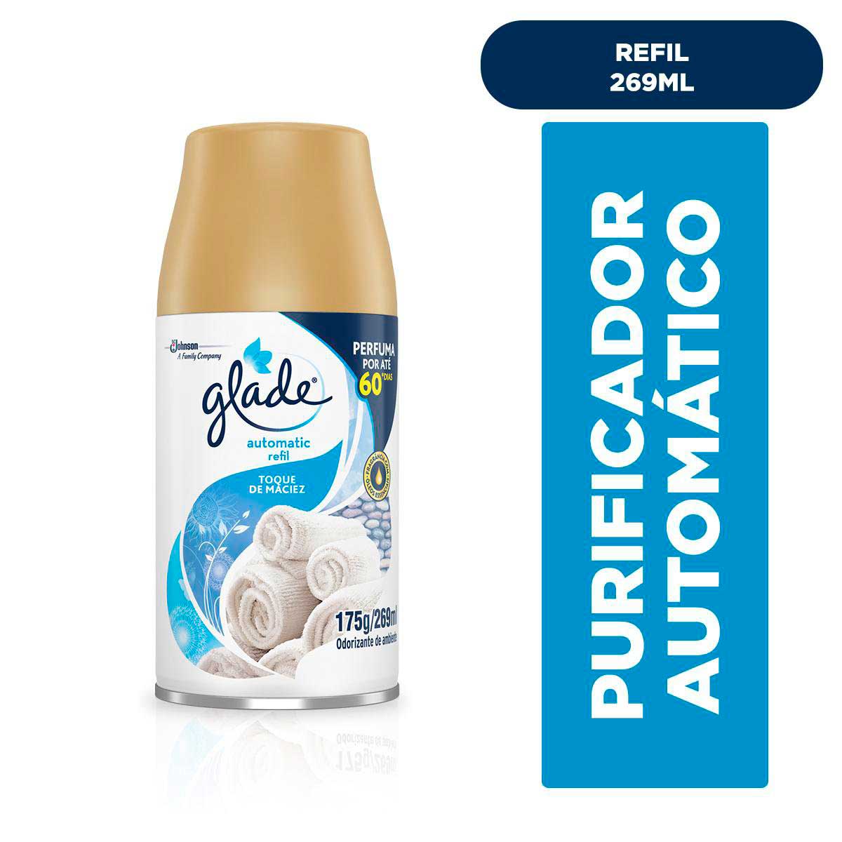 Encontraproduto.com.br - Desodorizador Glade Automatic Spray Refil Toque de Maciez 269 ml