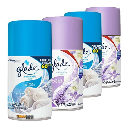 Encontraproduto.com.br - Refil Glade Odorizador De Ar Automatic 269ml - 04 Refis