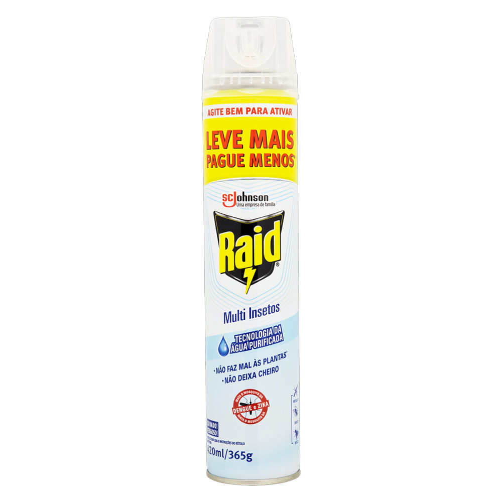 Encontraproduto.com.br - Inseticida Raid Multi Insetos Base Água 300ml + 150ml Grátis