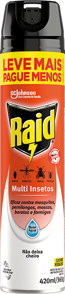 Encontraproduto.com.br - Inseticida Raid Multi Insetos Base Água 300ml + 150ml Grátis