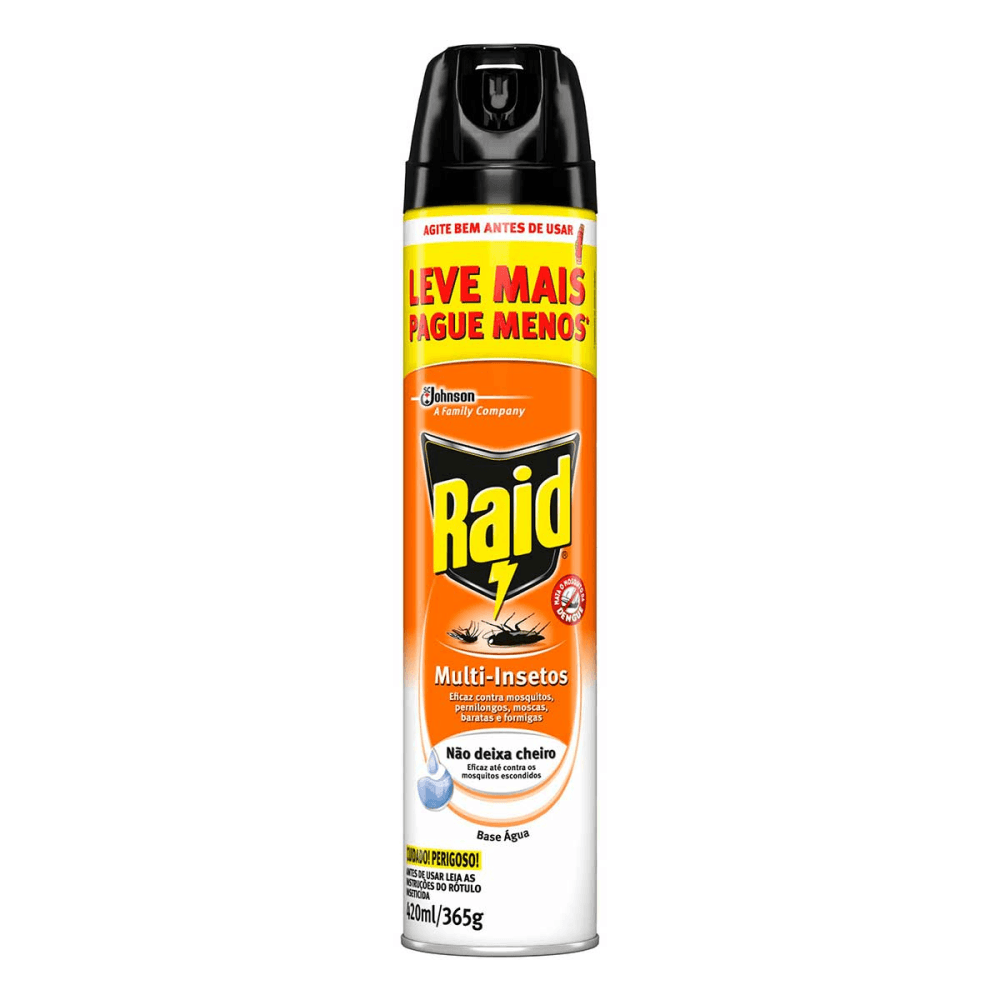 Encontraproduto.com.br - Inseticida Raid Multi Insetos Base Água 300ml + 150ml Grátis
