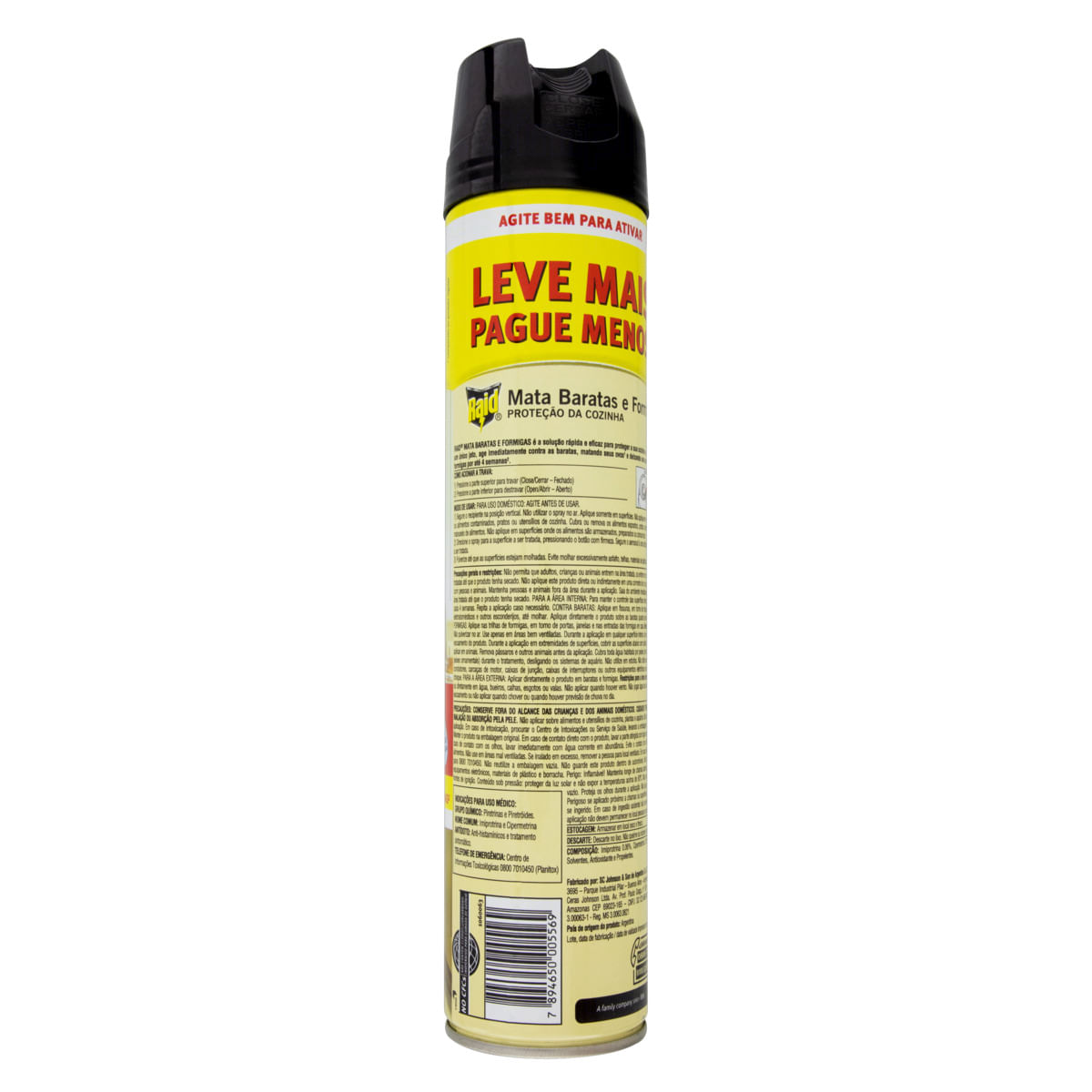 Encontraproduto.com.br - Inseticida Aerossol Raid Mata Baratas E Formigas Lv+Pg- 420ml