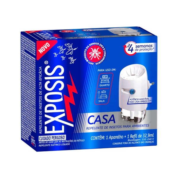 Repelente Eletrico Exposis Com 1 Aparelho + 32,9ml Refil