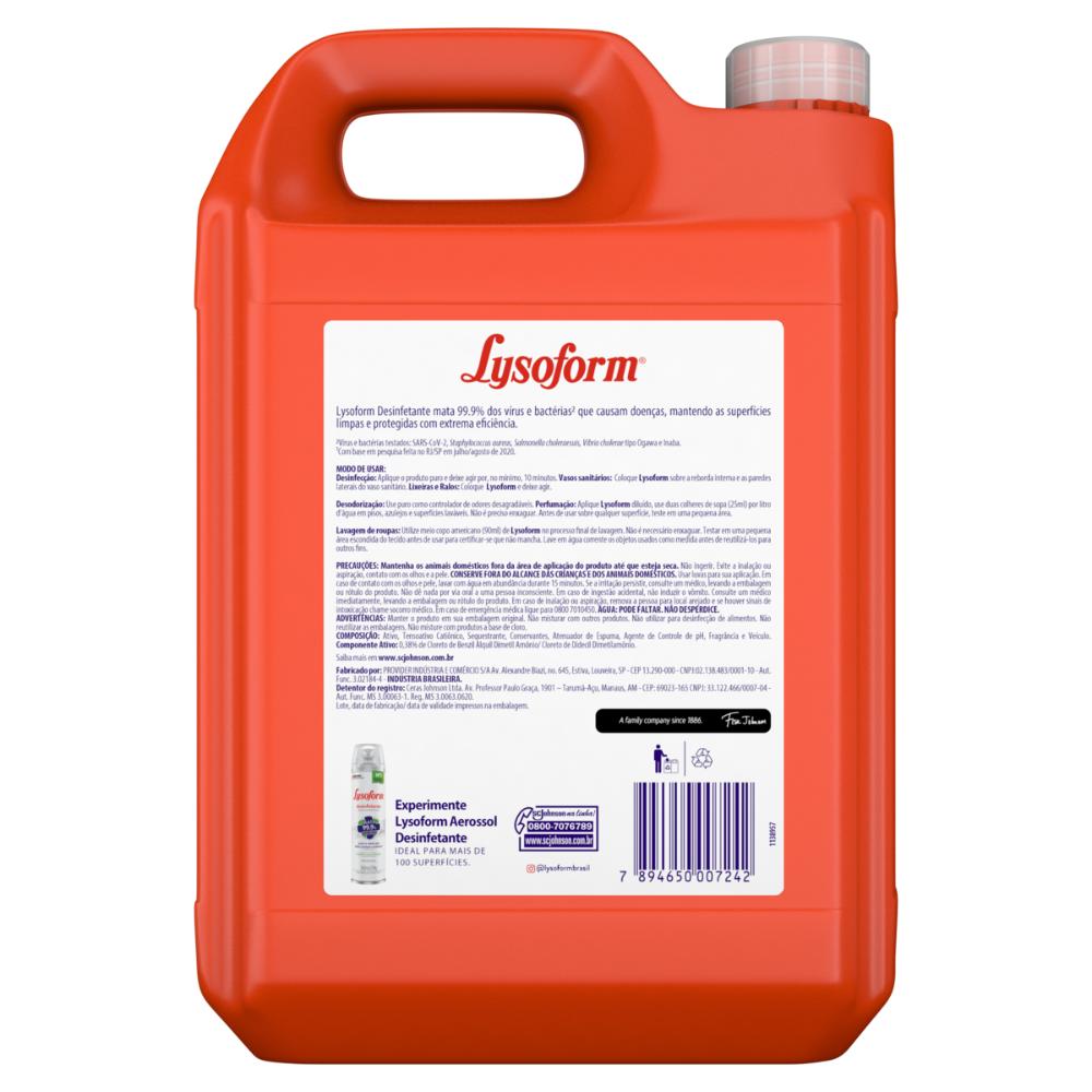 Encontraproduto.com.br - Desinfetante Lysoform Suave Bombona com 5L