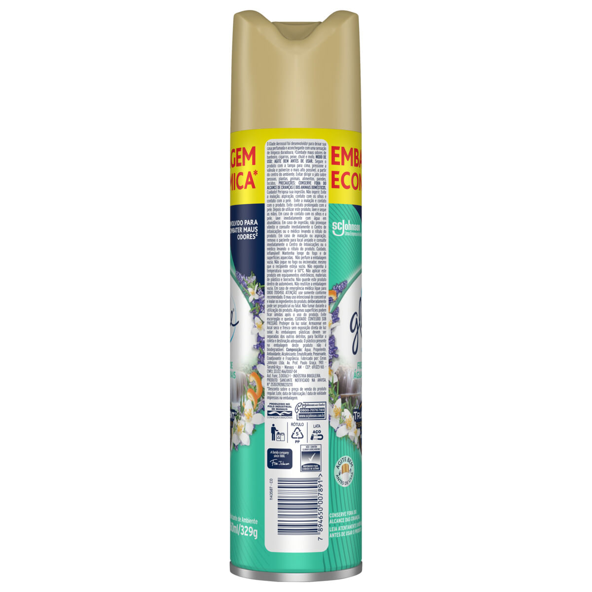 Encontraproduto.com.br - Desodorizador Aerossol Glade Águas Florais Tubo com 360ml