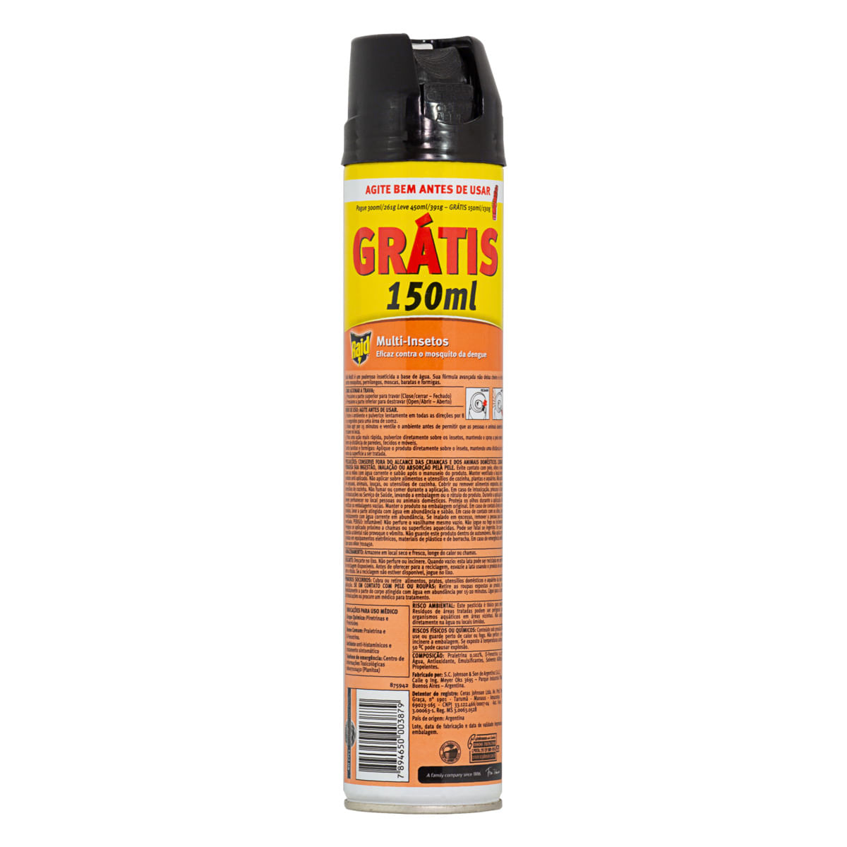 Encontraproduto.com.br - Inseticida Aerossol Raid Multi Insetos À Base De Água Sem Perfume Lv+Pg- 420ml