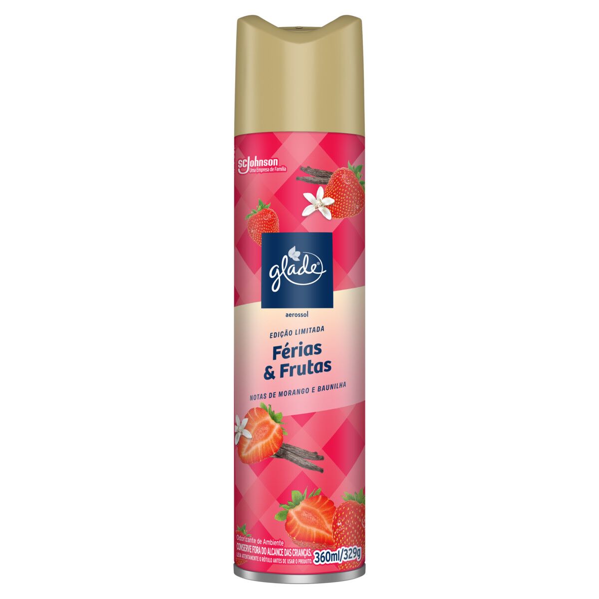 Encontraproduto.com.br - Odorizador de Ambiente Aerossol Glade Férias & Frutas Frasco 360ml Edição Limitada