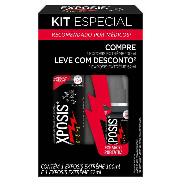 Encontraproduto.com.br - Kit Repelente Exposis Extrême 100ml e Exposis Extrême 52ml