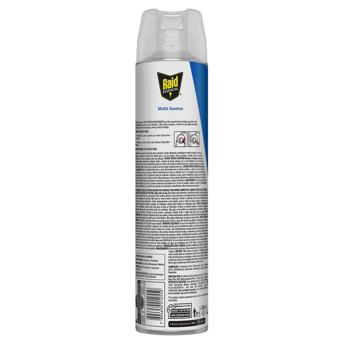 Encontraproduto.com.br - Multi-inseticida Aerossol Raid com Óleo essencial de Plantas 420ml