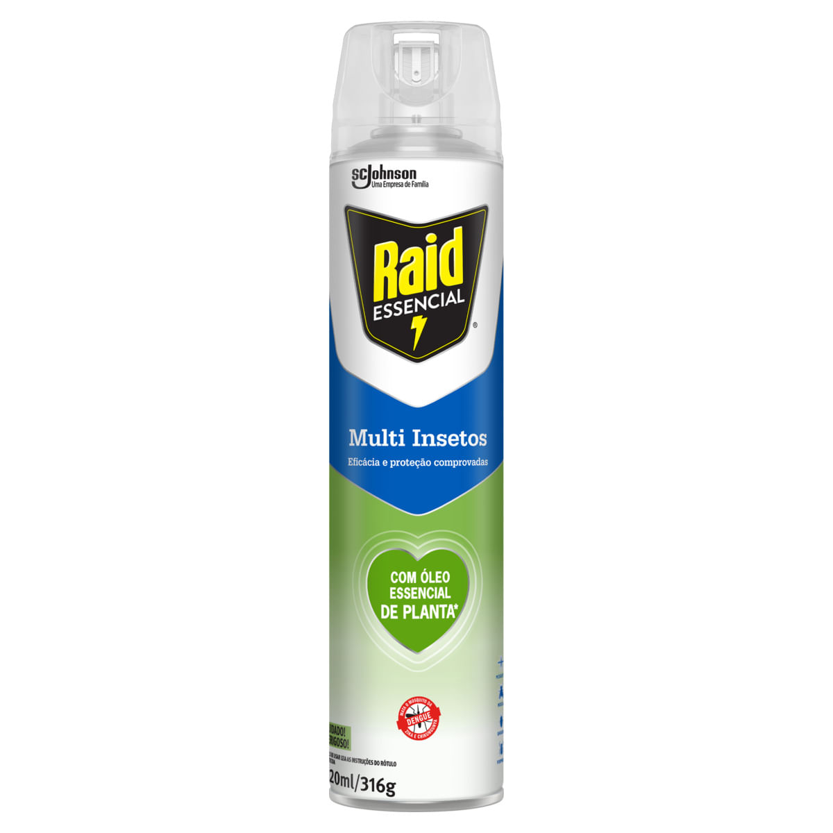 Encontraproduto.com.br - Multi-inseticida Aerossol Raid com Óleo essencial de Plantas 420ml