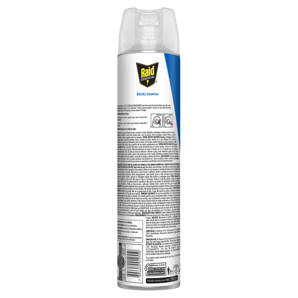 Encontraproduto.com.br - Multi-inseticida Aerossol Raid com Óleo essencial de Plantas 420ml