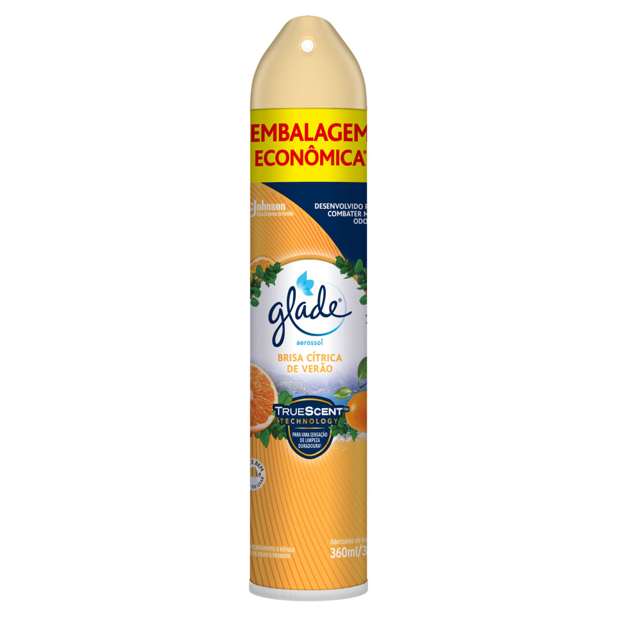 Encontraproduto.com.br - Desodorizador Aerossol Glade Brisa cítrica Tubo com 360ml