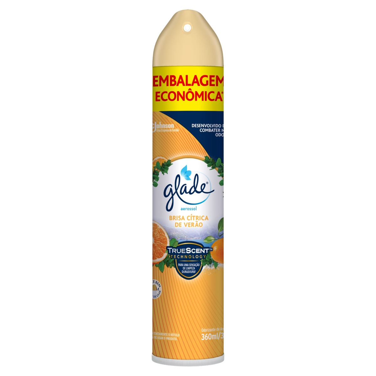 Encontraproduto.com.br - Desodorizador Aerossol Glade Brisa cítrica Tubo com 360ml