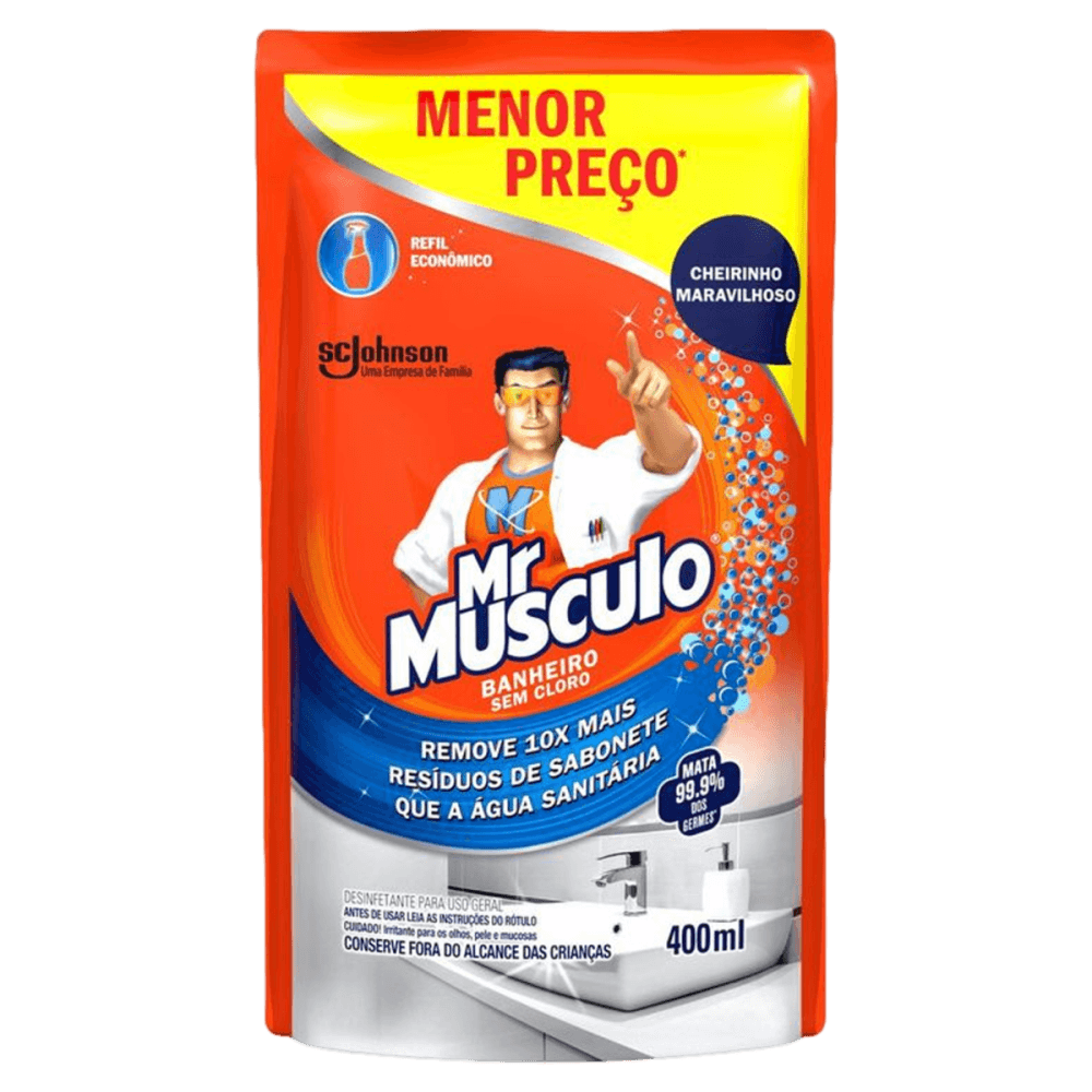 Encontraproduto.com.br - Desinfetante Mr. Músculo Banheiro Refil com 400ml