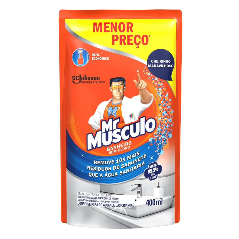 Encontraproduto.com.br - Desinfetante Mr. Músculo Banheiro Refil com 400ml