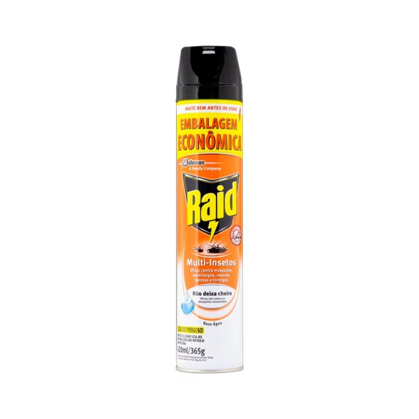 Encontraproduto.com.br - Inseticida Aerossol Raid Multi Insetos - Base Água Frasco com 420ml