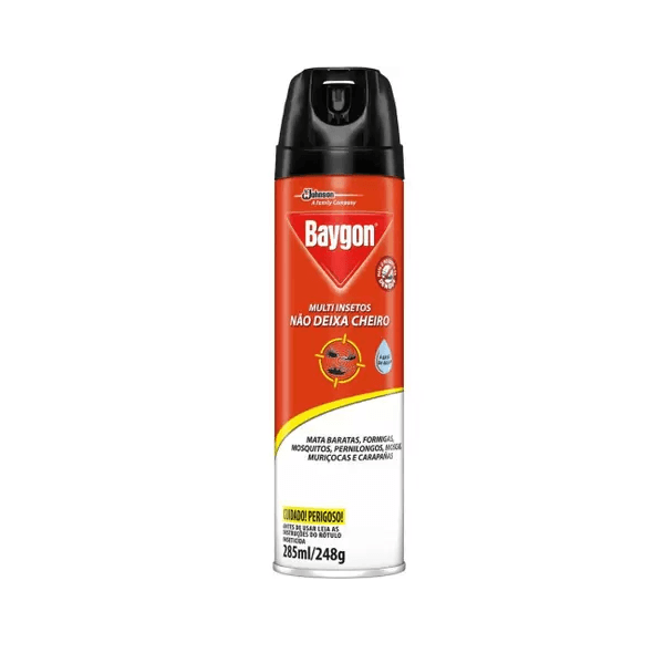 Encontraproduto.com.br - Inseticida Baygon Aerossol Multi Insetos à Base de Água Baygon 285ml