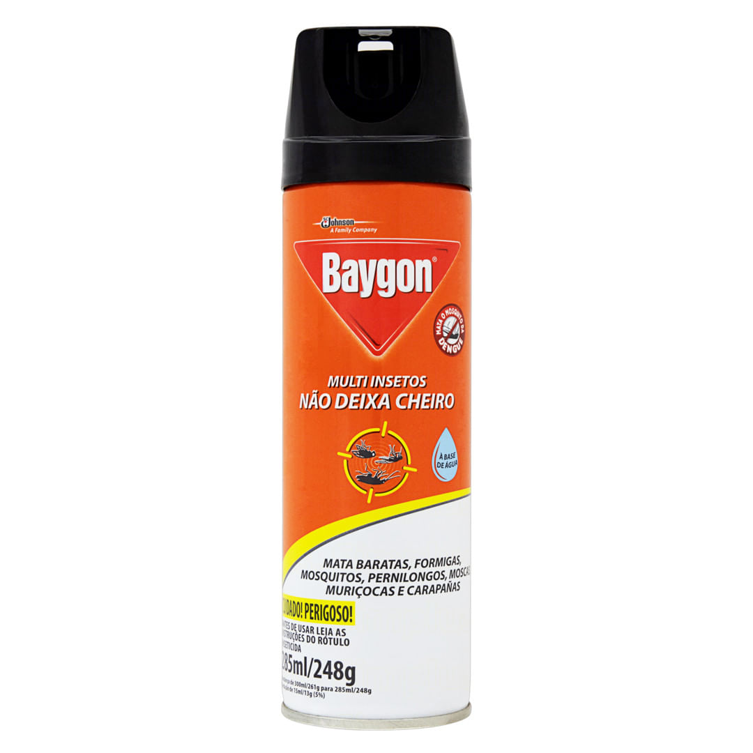 Encontraproduto.com.br - Inseticida Baygon Aerossol Multi Insetos à Base de Água Baygon 285ml