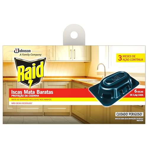 Encontraproduto.com.br - Inseticida Raid Iscas Mata Baratas 6x2.6g