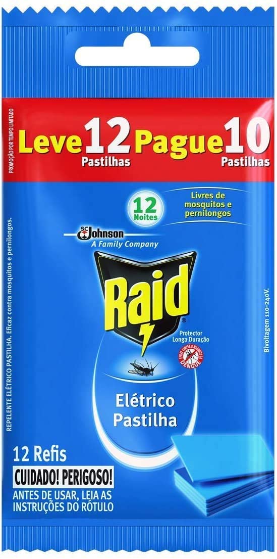Encontraproduto.com.br - Inseticida raid protector pastilhas refil 12 unidades