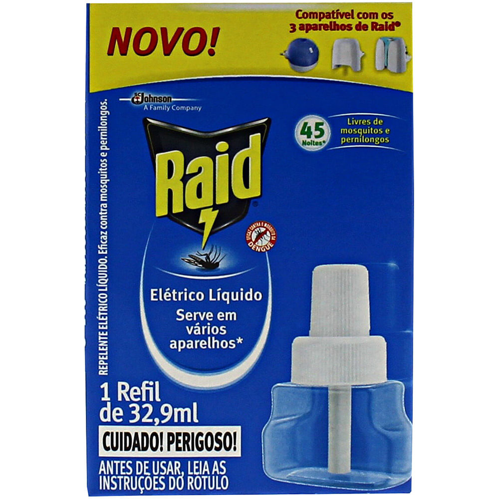 Encontraproduto.com.br - Inseticida Raid Líquido Protector Refil 45 Noites