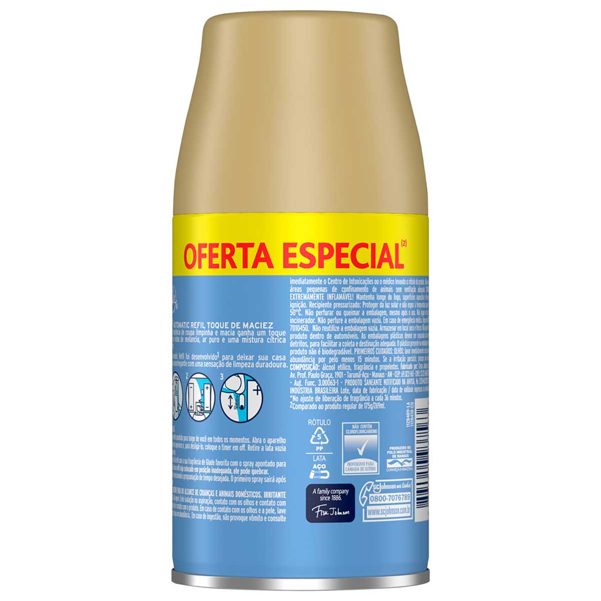 Encontraproduto.com.br - Refil Automatic Glade Toque de maciez Frasco com 269ml