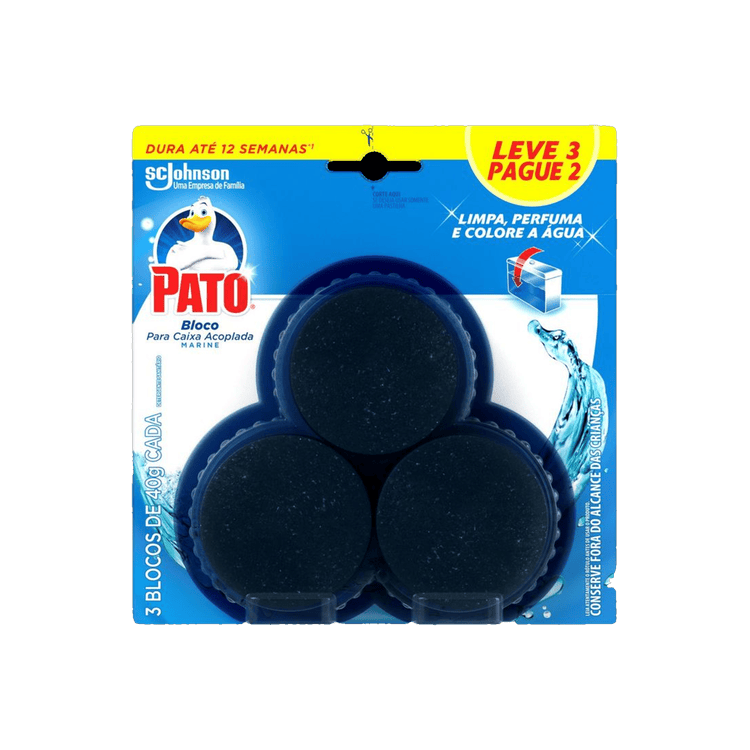 Encontraproduto.com.br - Kit Desodorizador em Bloco Pato Marine Embalagem com 3 unidades