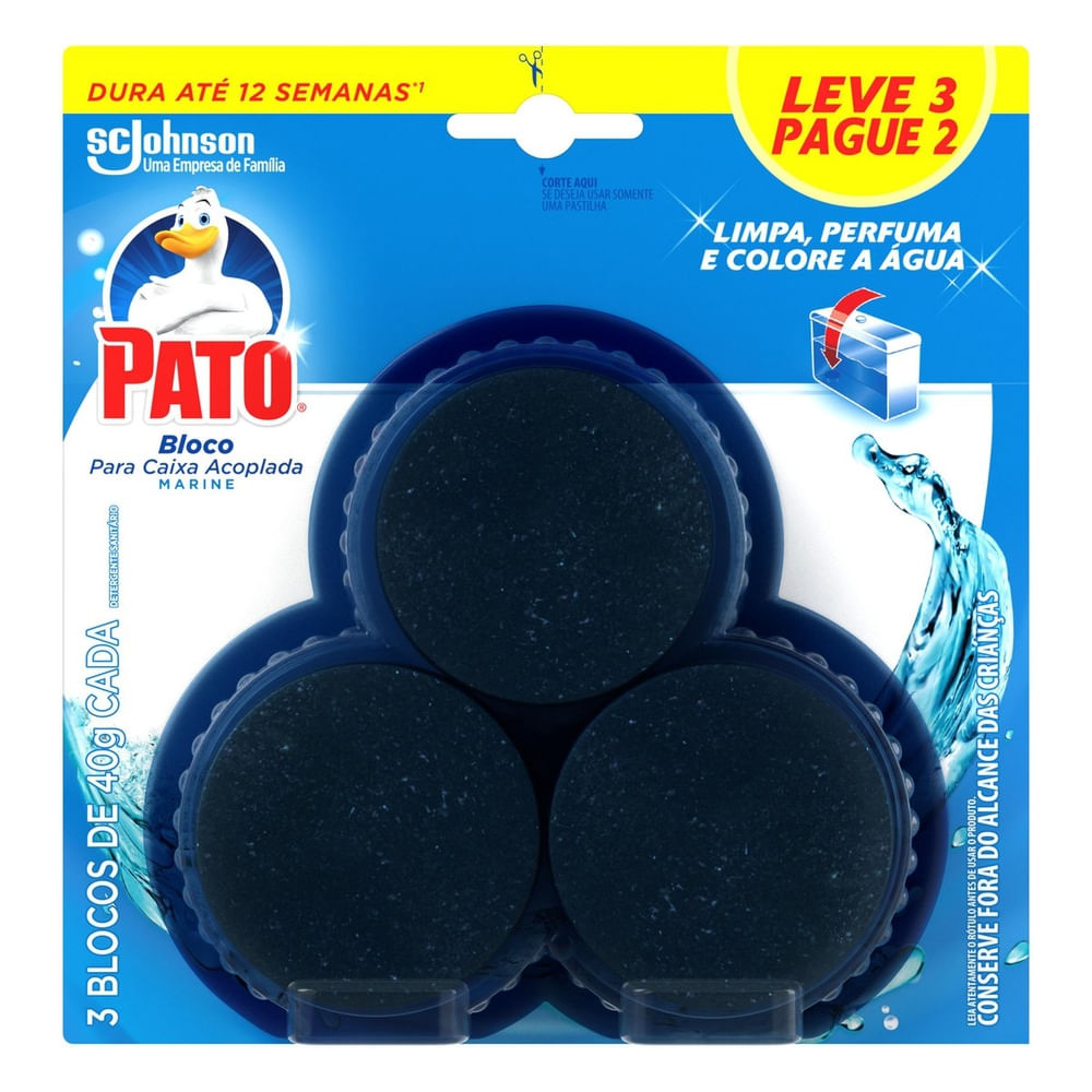 Encontraproduto.com.br - Kit Desodorizador em Bloco Pato Marine Embalagem com 3 unidades