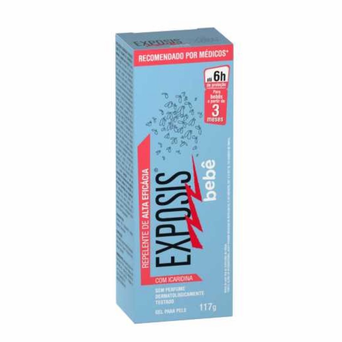 Encontraproduto.com.br - Repelente Exposis 117ml Gel Bebe