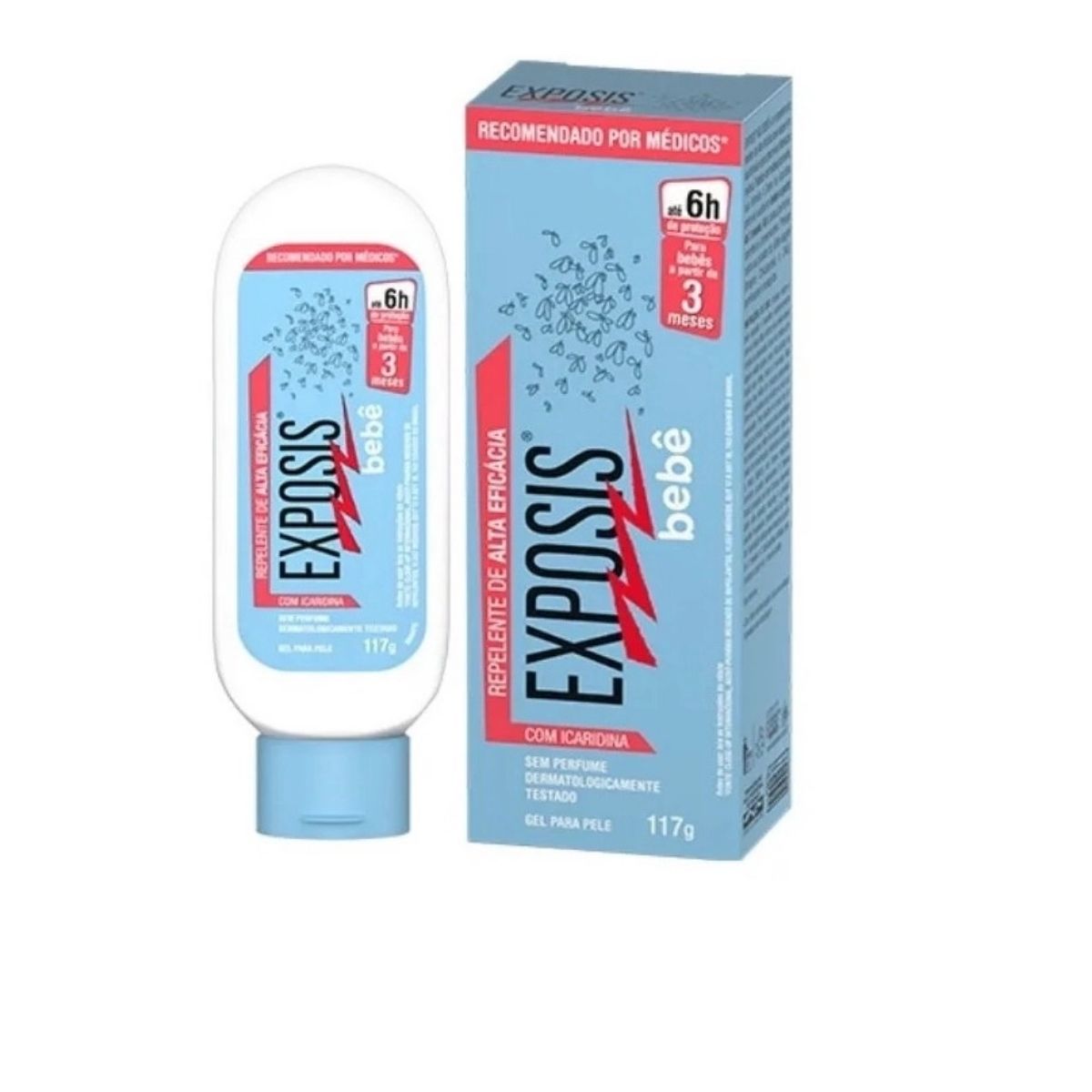 Encontraproduto.com.br - Repelente Exposis 117ml Gel Bebe