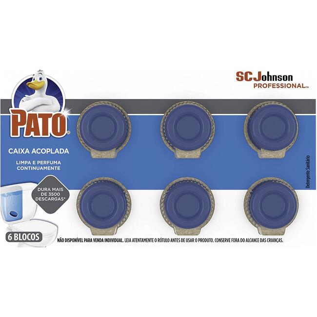 Encontraproduto.com.br - Desodorante Sanitário para Caixa Acoplada Pato Marine Embalagem com 6 unidades