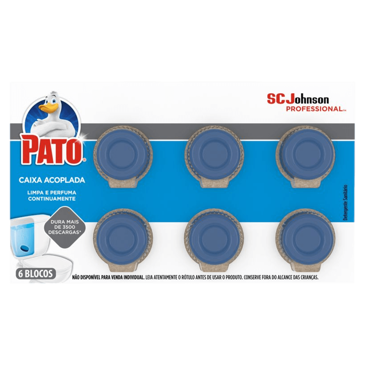 Encontraproduto.com.br - Desodorante Sanitário para Caixa Acoplada Pato Marine Embalagem com 6 unidades