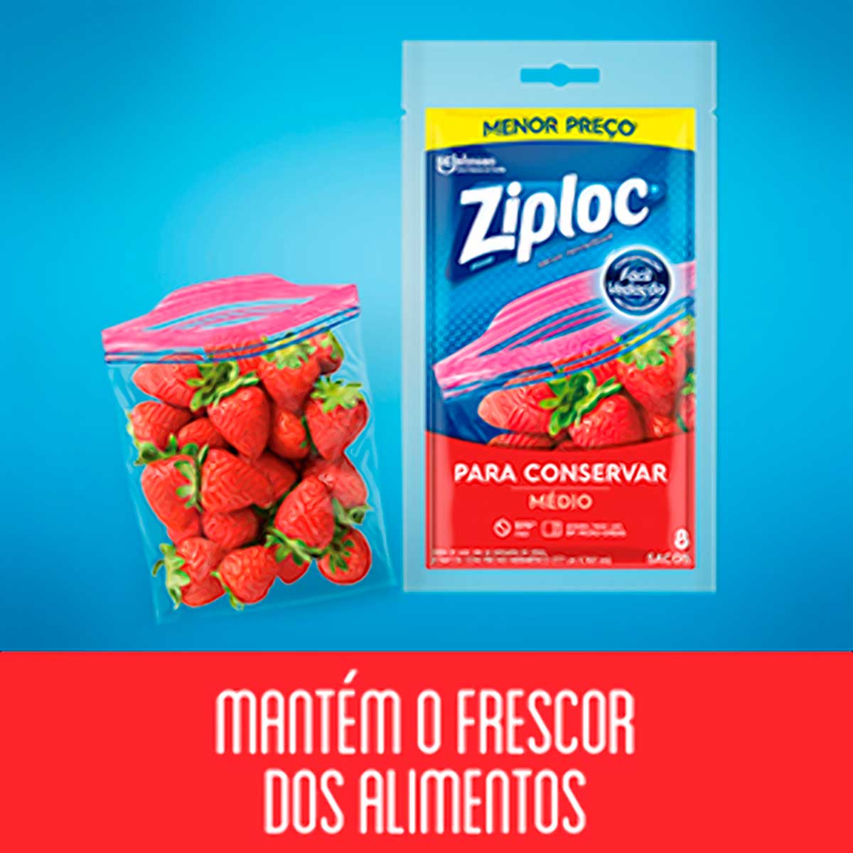 Encontraproduto.com.br - Sacos Herméticos Ziploc para Conservar Grande com 10 unidades