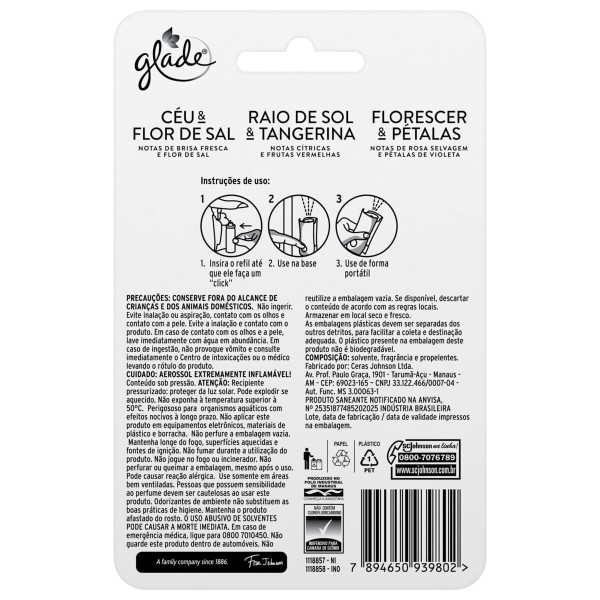 Encontraproduto.com.br - Odorizador Glade Toque Fresco Leve 3 Pague 2 12ml