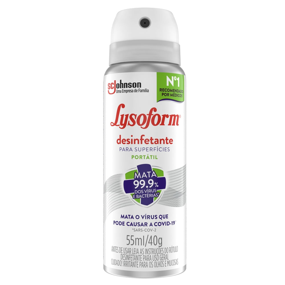 Encontraproduto.com.br - Lysoform Desinfetante e Antibactericida Original Spray Aerossol 55ml