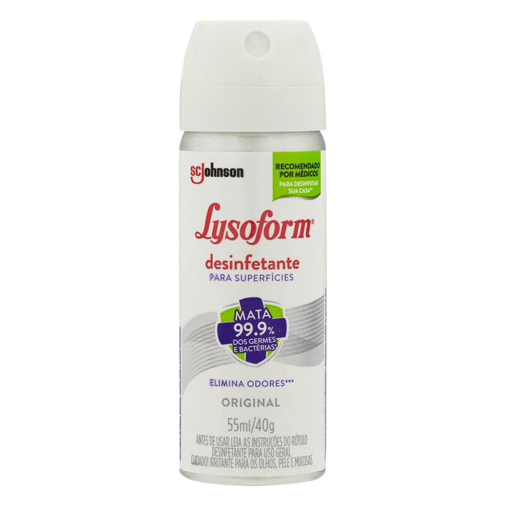 Encontraproduto.com.br - Lysoform Desinfetante e Antibactericida Original Spray Aerossol 55ml