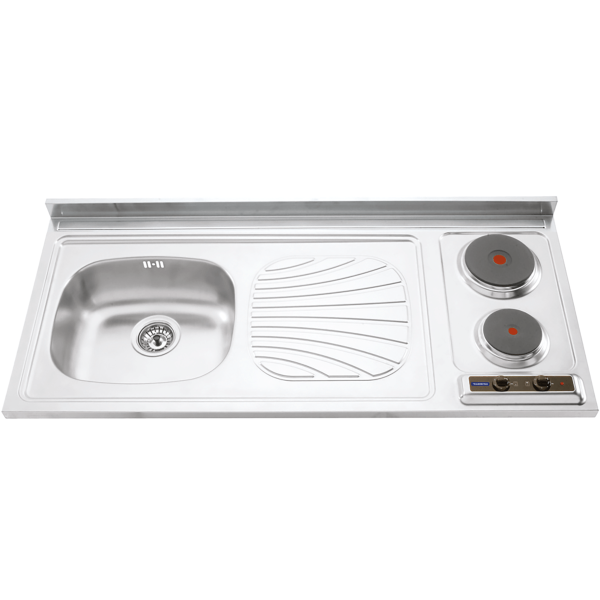 Encontraproduto.com.br - Pia-fogão Elétrico Tramontina em aço inox 120 x 55 cm 93711903