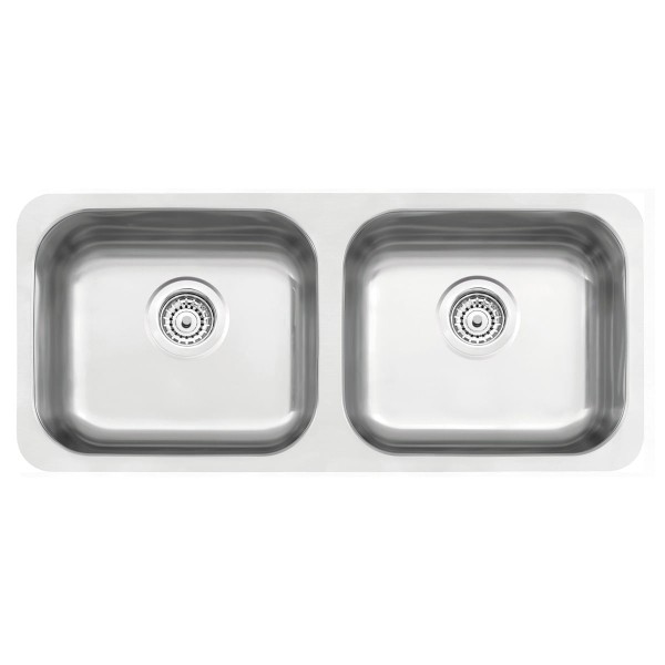 Encontraproduto.com.br - Cuba Tramontina Isis Plus Prime em Aço Inox Acetinado 84 x 34 cm com Válvula 94031102