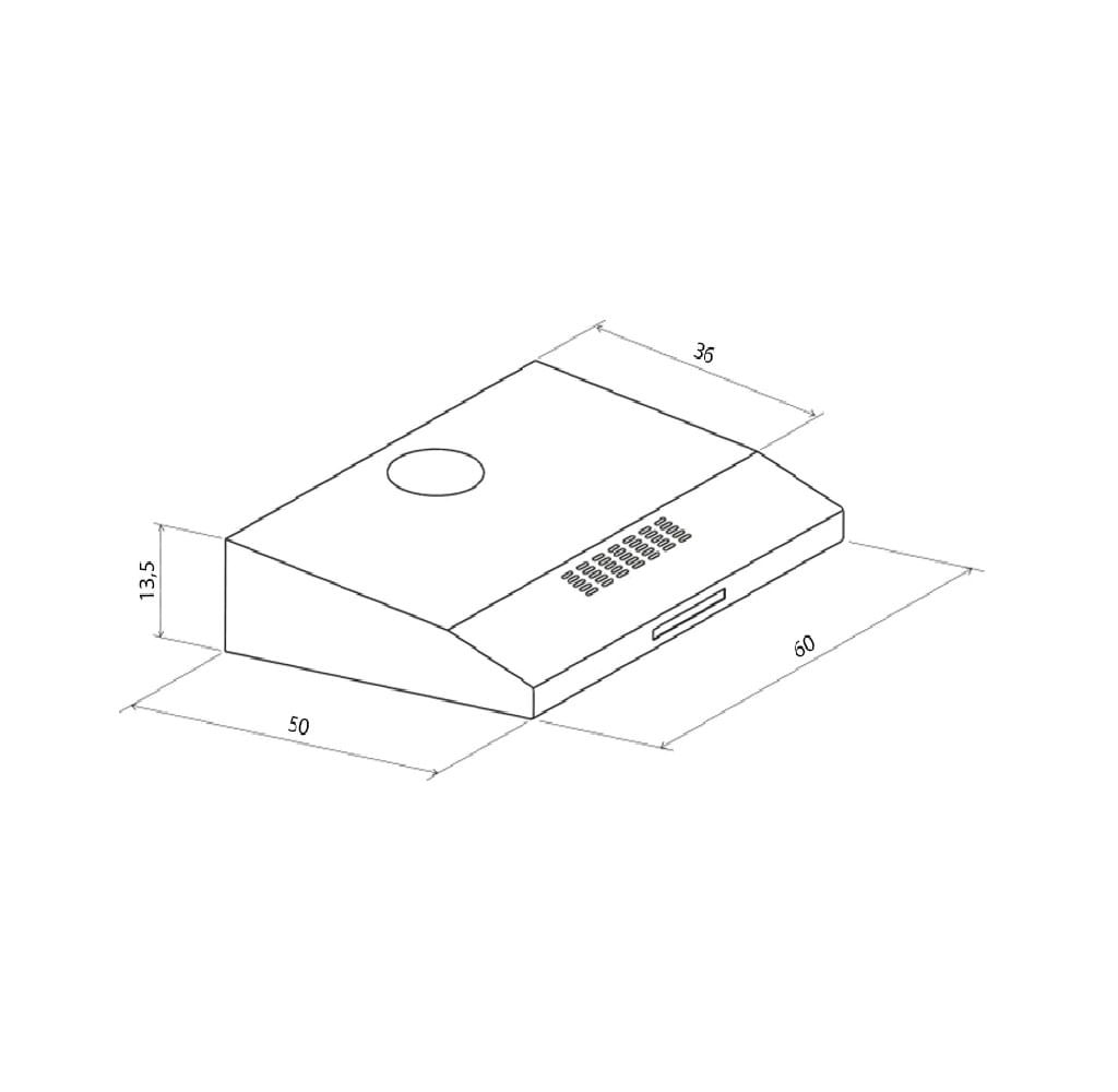 Encontraproduto.com.br - Depurador de Parede Standard Compact 60cm Inox